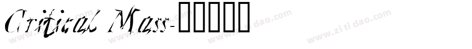 Critical Mass字体转换